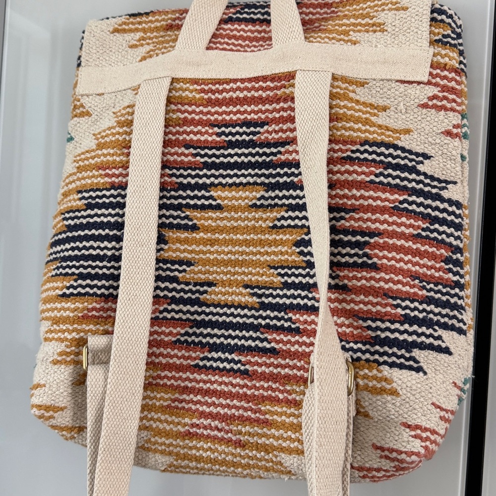 Panache Apparel Woven Aztec Backpack Boho Western 70s Southwest Adjustable Strap - Picture 12 of 17